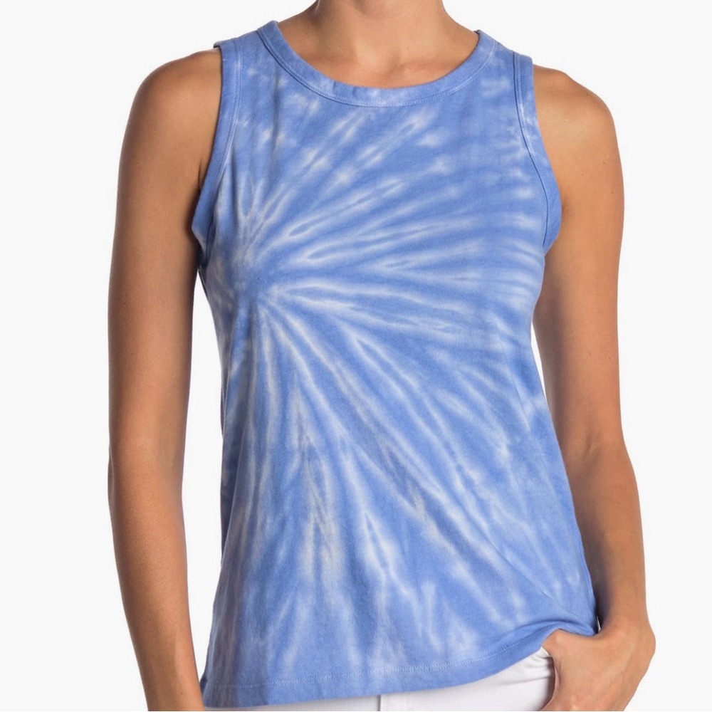 Lucky Brand 🍀 Blue Tie Dye Muscle Tank Size L